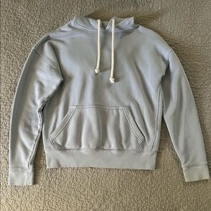light blue hoodie